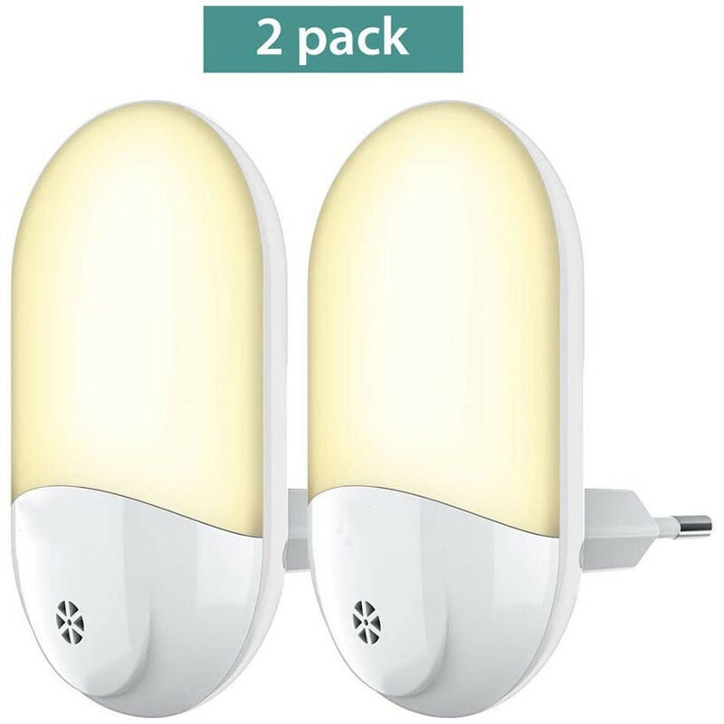Dziecięca lampka nocna LED, automatyczna, wielokolorowa, elektryczna lampka nocna typu plug-and-play z czujnikiem zmierzchu i świtu, Fontainebleau, op