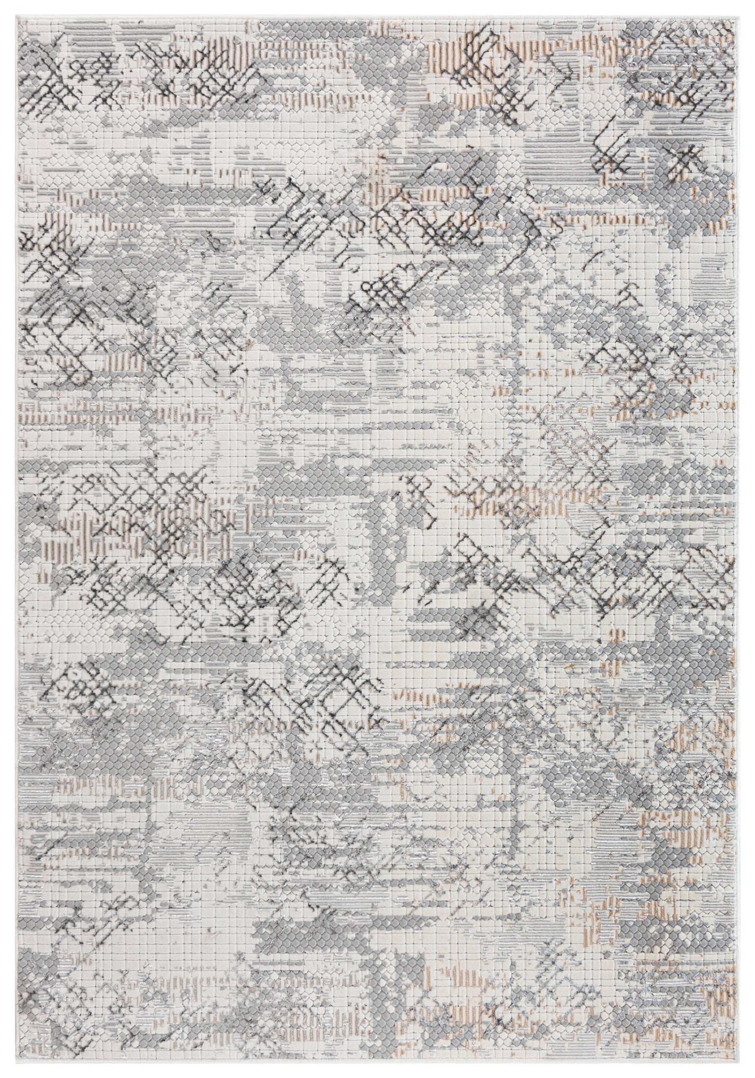 Dywan Nowoczesny Abstrakcyjny Trani Grigio 160 x 230 cm brązowy, szary 1 szt.