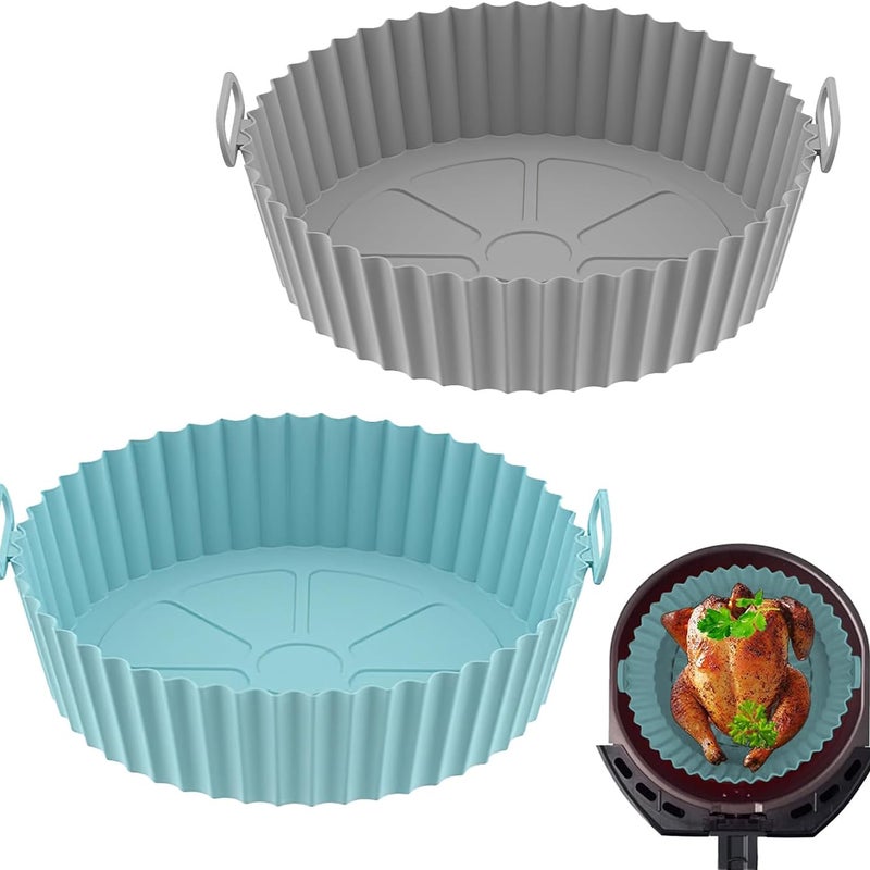 2-częściowe silikonowe foremki do frytkownicy powietrznej - 20 cm blacha do pieczenia frytkownicy powietrznej