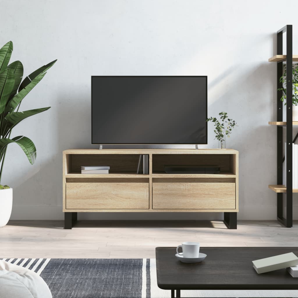 vidaXL Szafka TV, dąb sonoma, 100x34,5x44,5 cm