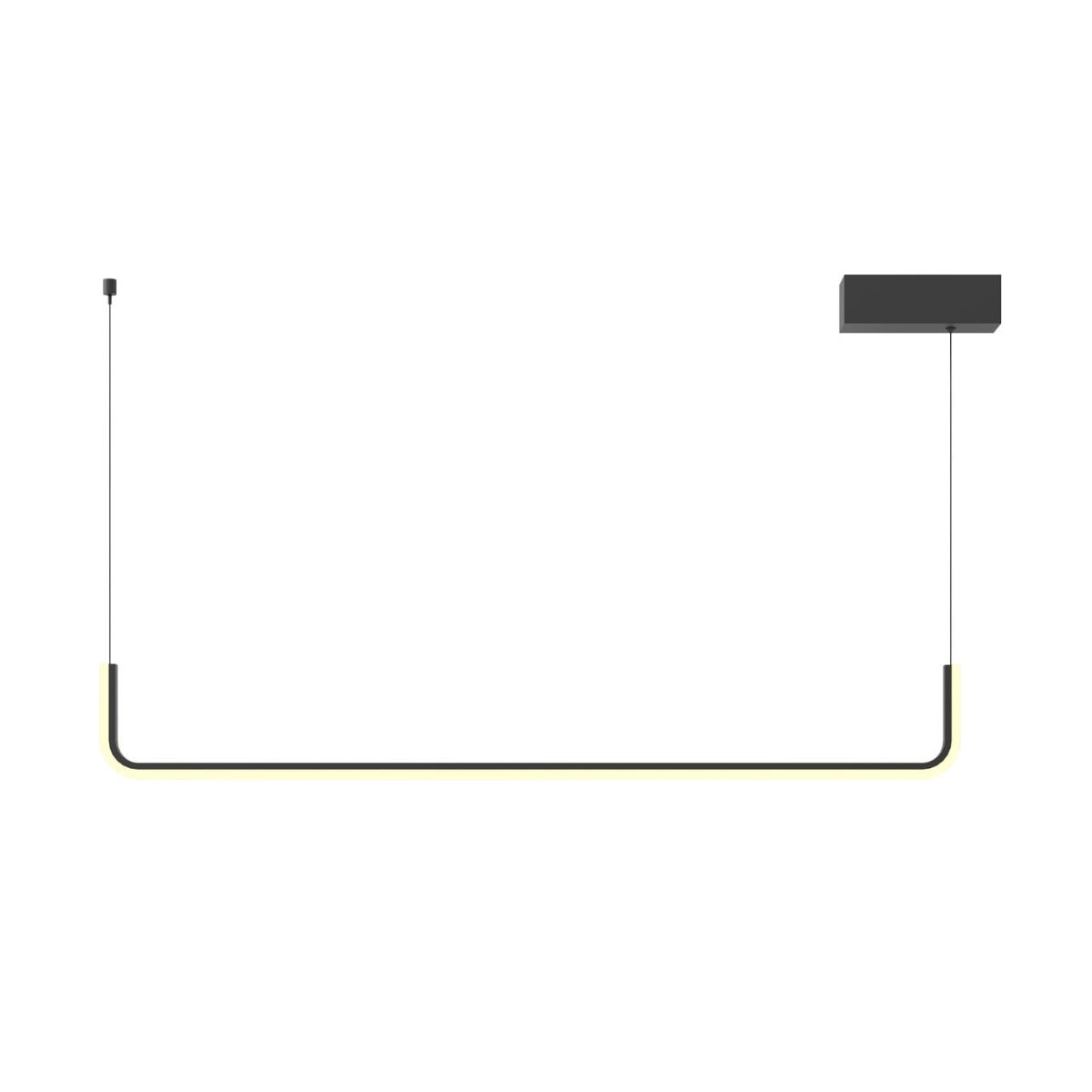 Lampa sufitowa liniowa LED URUS 17W ciepła 1368lm metal czarna wym:120x90x5cm IP20 Maxlight