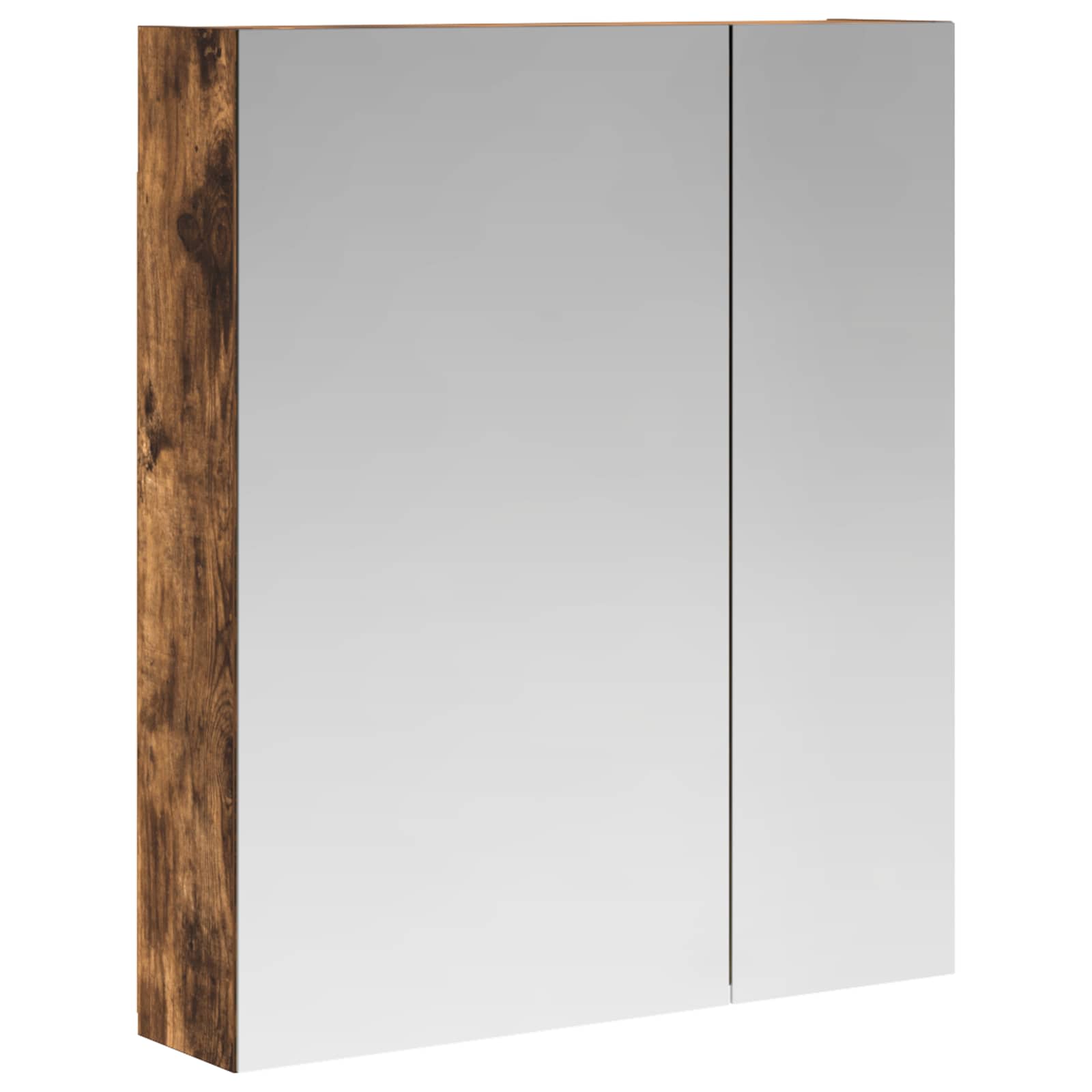 Szafka z lustrem do łazienki Dąb wędzony 60 x 14,5 x 70 cm