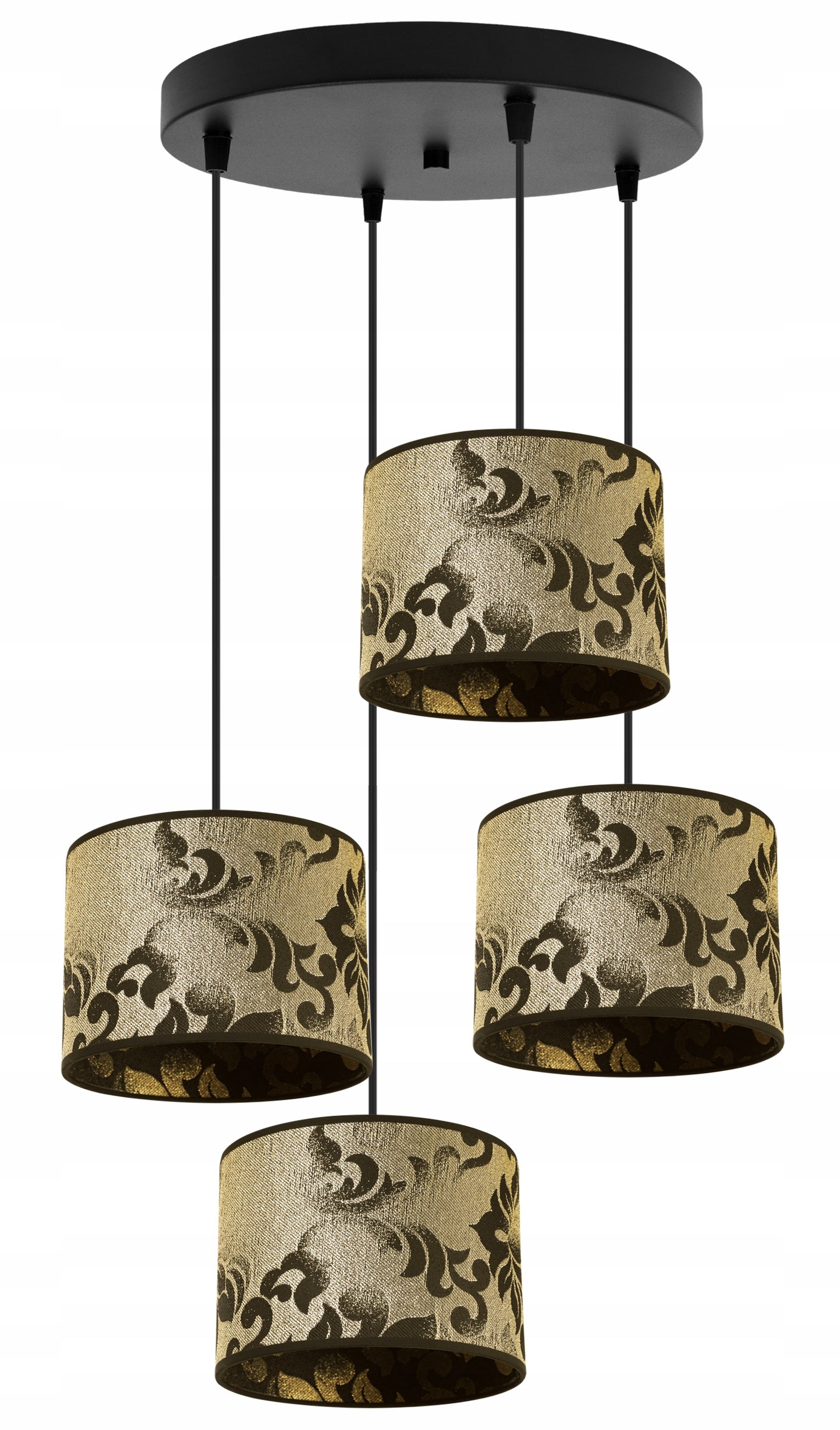 Lampa sufitowa wisząca okrągła Light Home LH Werona 4x E27 60W ciemny złoty
