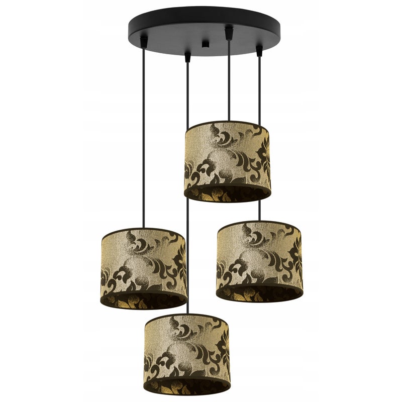 Lampa sufitowa wisząca okrągła Light Home LH Werona 4x E27 60W ciemny złoty