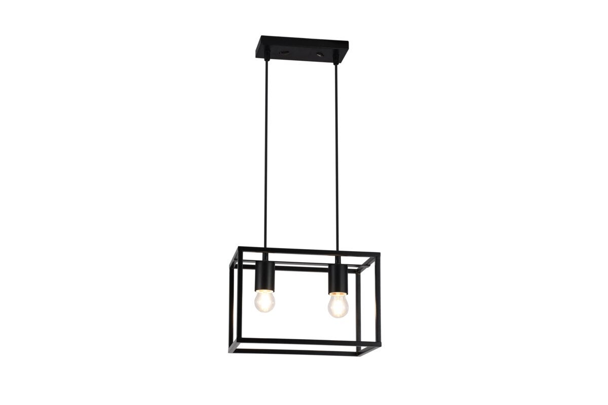 Oprawa sufitowa DIU, 3628, AC220-240V, 50/60Hz, 2*E27, IP20, 30 cm x 18 cm x 20 cm, podwójna, czarna - GTV LIGHTING