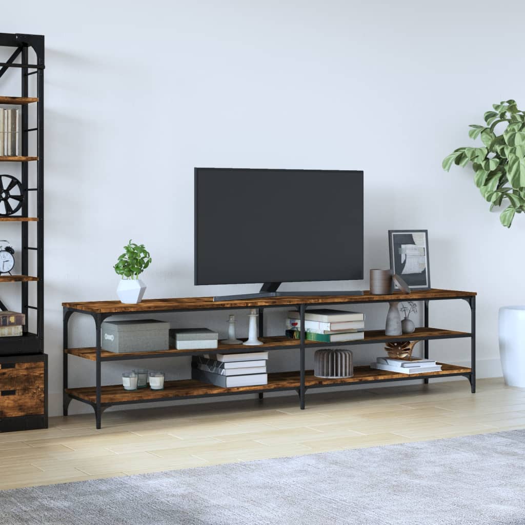 Szafka RTV VidaXL tv cabinet 200x30x50 cm z inżynieryjnego drewna, brązowa
