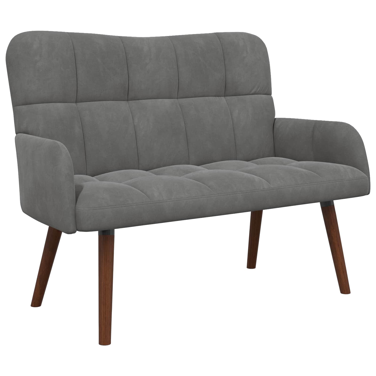 Sofa dwuosobowa ciemnoszary 115 x 61 x 87 cm Welur