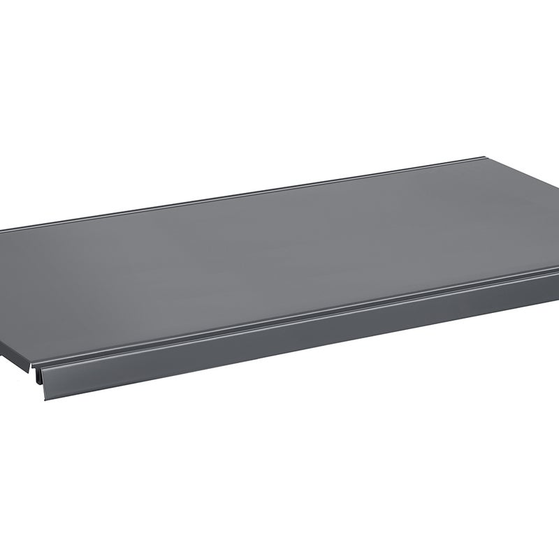 Półka do regału sklepowego metalowa 37x80cm ciemny szary mat KTD