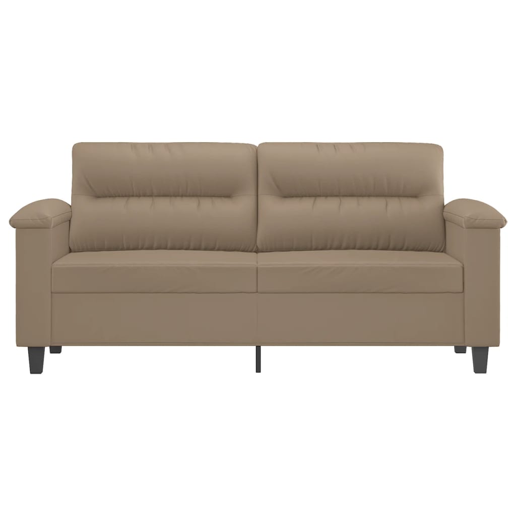 2-osobowa sofa, kolor cappuccino, 140 cm, sztuczna skóra