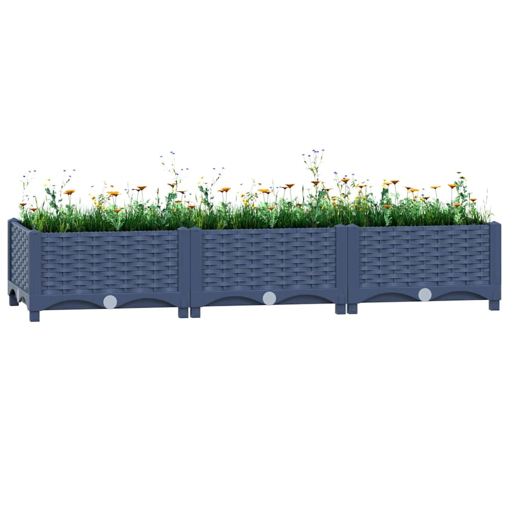Donica do podniesionej rabaty, 120x40x23 cm, polipropylen vidaXL