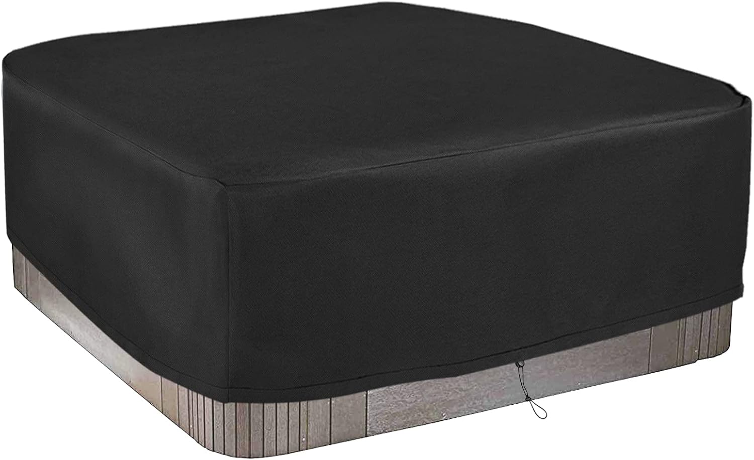 Pokrowiec na jacuzzi ogrodowe, tkanina Oxford 210D, wodoodporna i odporna na promieniowanie UV, odpowiednia do jacuzzi zewnętrznych (218 x 218 x 90 c