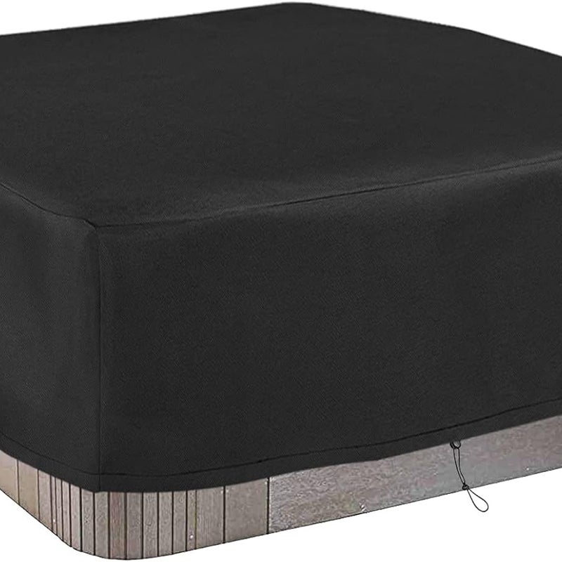 Pokrowiec na jacuzzi ogrodowe, tkanina Oxford 210D, wodoodporna i odporna na promieniowanie UV, odpowiednia do jacuzzi zewnętrznych (218 x 218 x 90 c