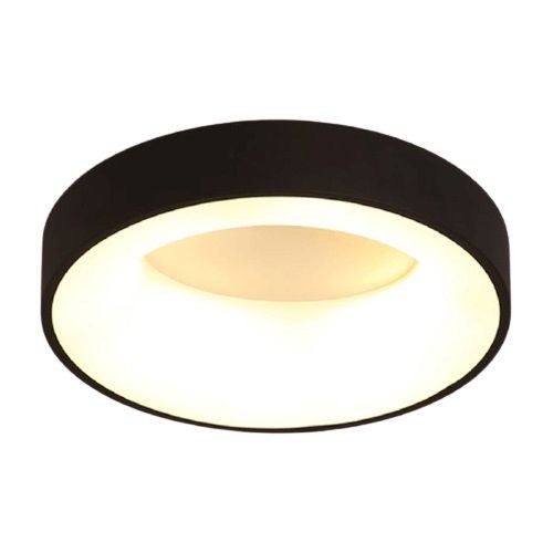 Plafon LED okrągły czarny Abigali 45 cm 20W - trzy barwy ściemnialny - Pilot