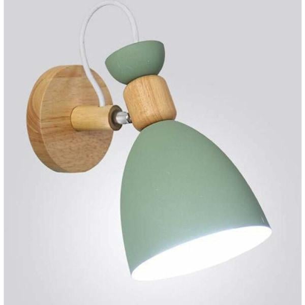 Zielony kinkiet Macaron Nordic Horn, lampa ścienna z kutego żelaza, lampa do przedpokoju, lampka nocna do czytania (bez światła)