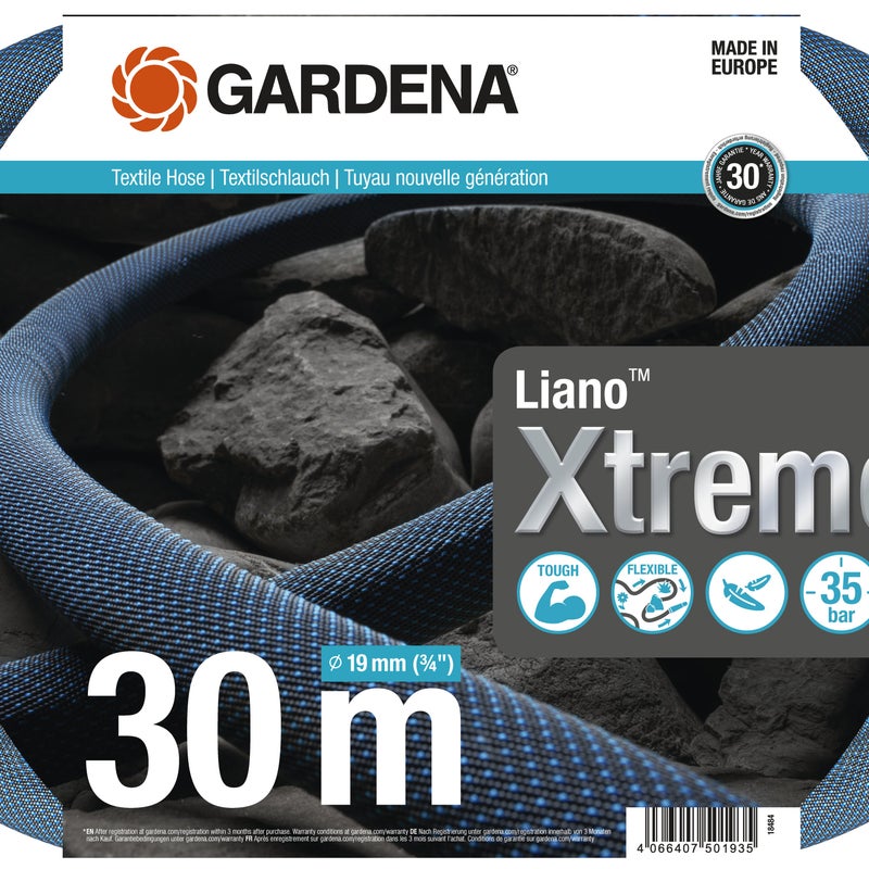 Wąż ogrodowy Gardena Liano Xtreme 30 m 19 mm Lekki i Odporny na Mróz