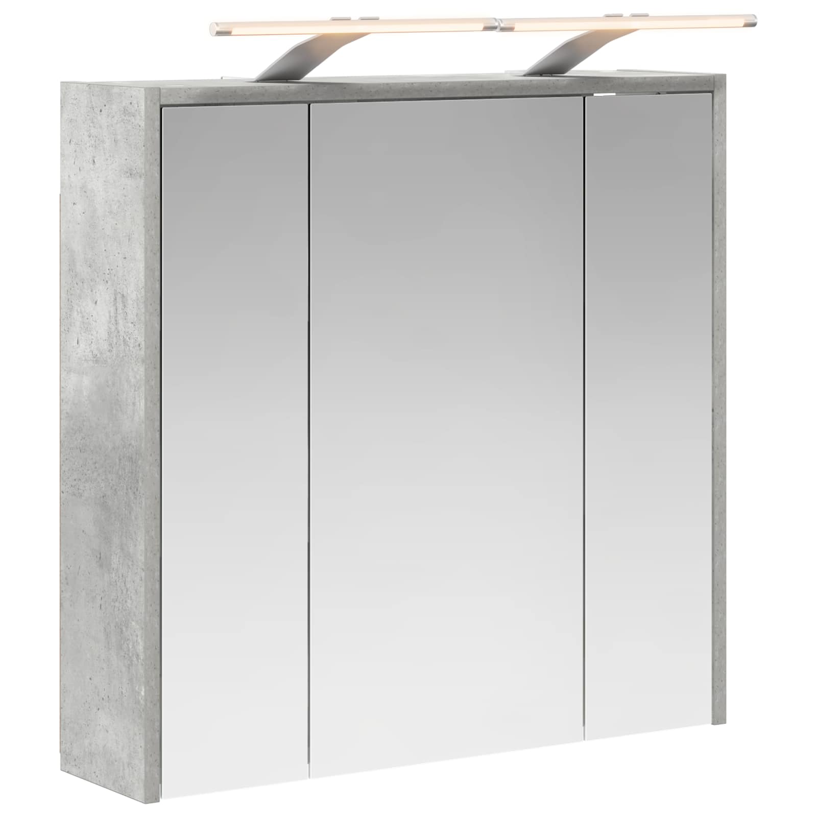Szafka z lustrem do łazienki Betonowy szary 63,5 x 16 x 62,5 cm