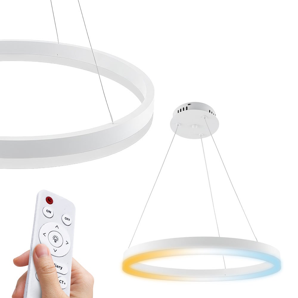 Lampa wisząca LED 70W 4900lm 3CCT IP20 biała z pilotem ściemnialna HARVEY