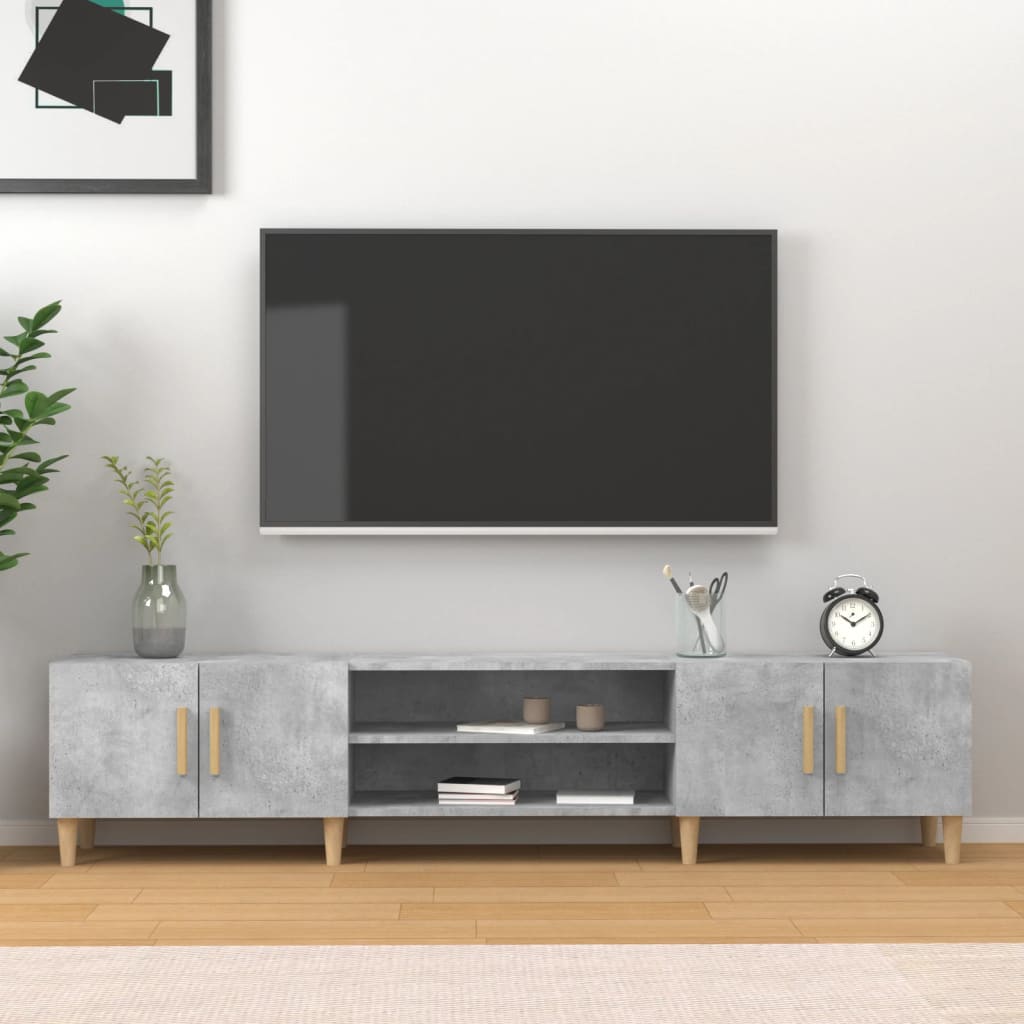 Meuble TV VidaXL 180x31,5x40 cm z drewna inżynieryjnego, kolor szary