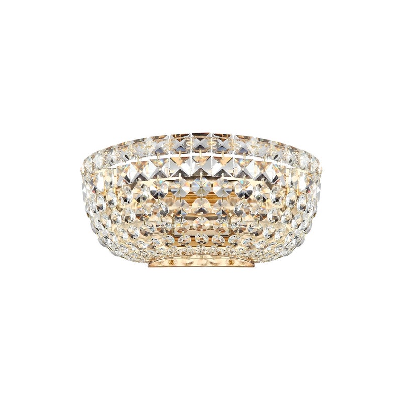 Lampa ścienna królewska, pałacowa z kryształkami Basfor Maytoni DIA100-WL-02-G
