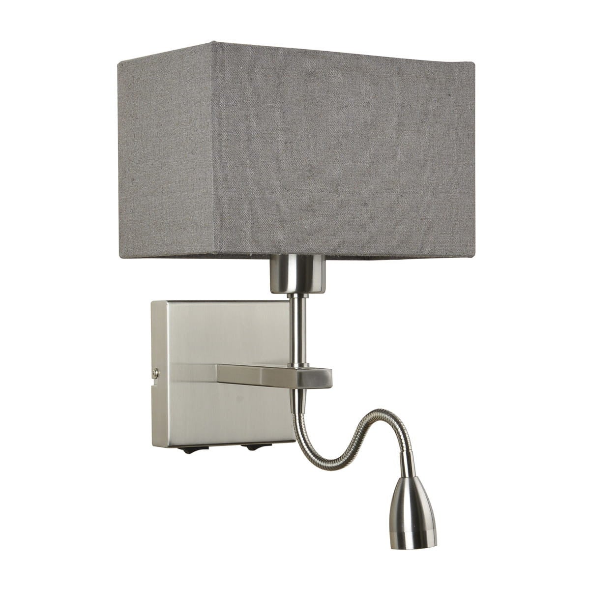 Kinkiet ścienny Italux Norte LED nowoczesny nikiel WL-1122-2-BL-SN-RC-GR
