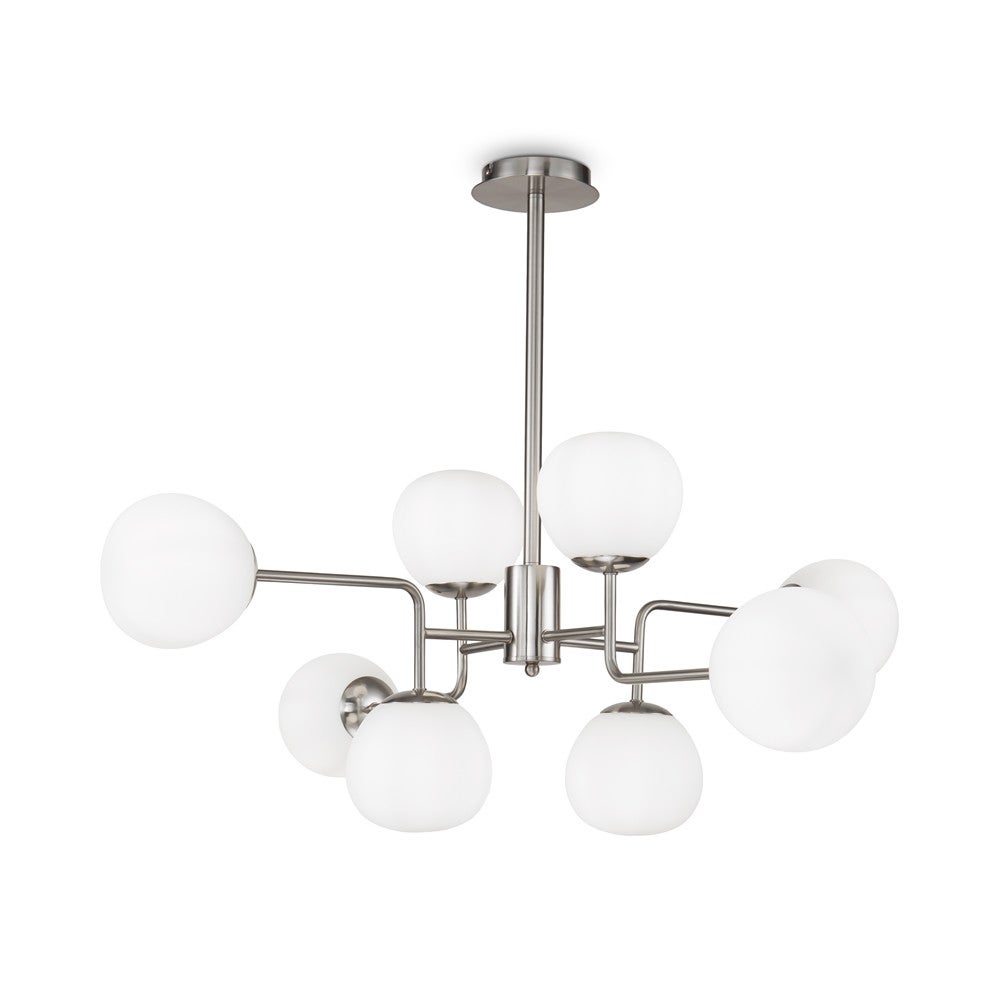 Lampa wisząca niklowany, białe kule Erich Maytoni MOD221-PL-08-N