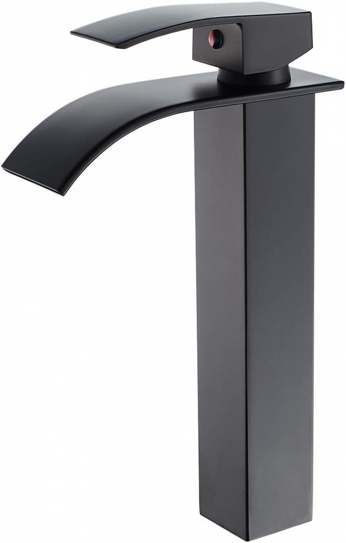 Bateria umywalkowa, bateria łazienkowa typu wodospad, wys. 30 cm (czarna)