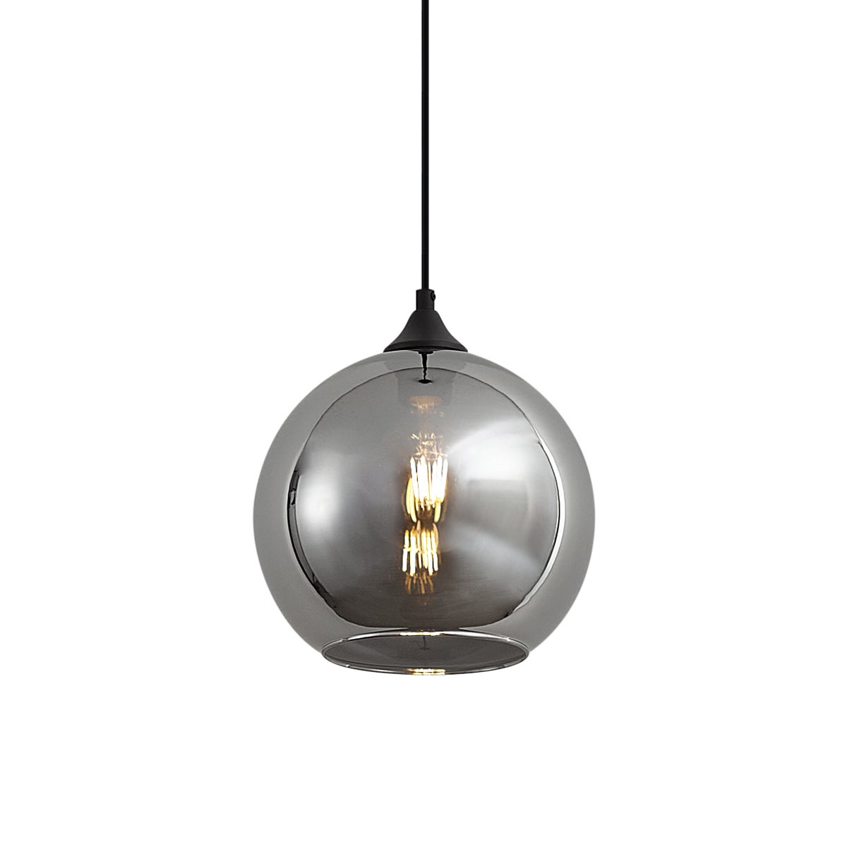 Qazqa artdeco lampa wisząca z kloszem (1 punkt) - Wallace - szary, okrągły, max. 15w, kompatybilny z żarówką LED, e27, 25cm