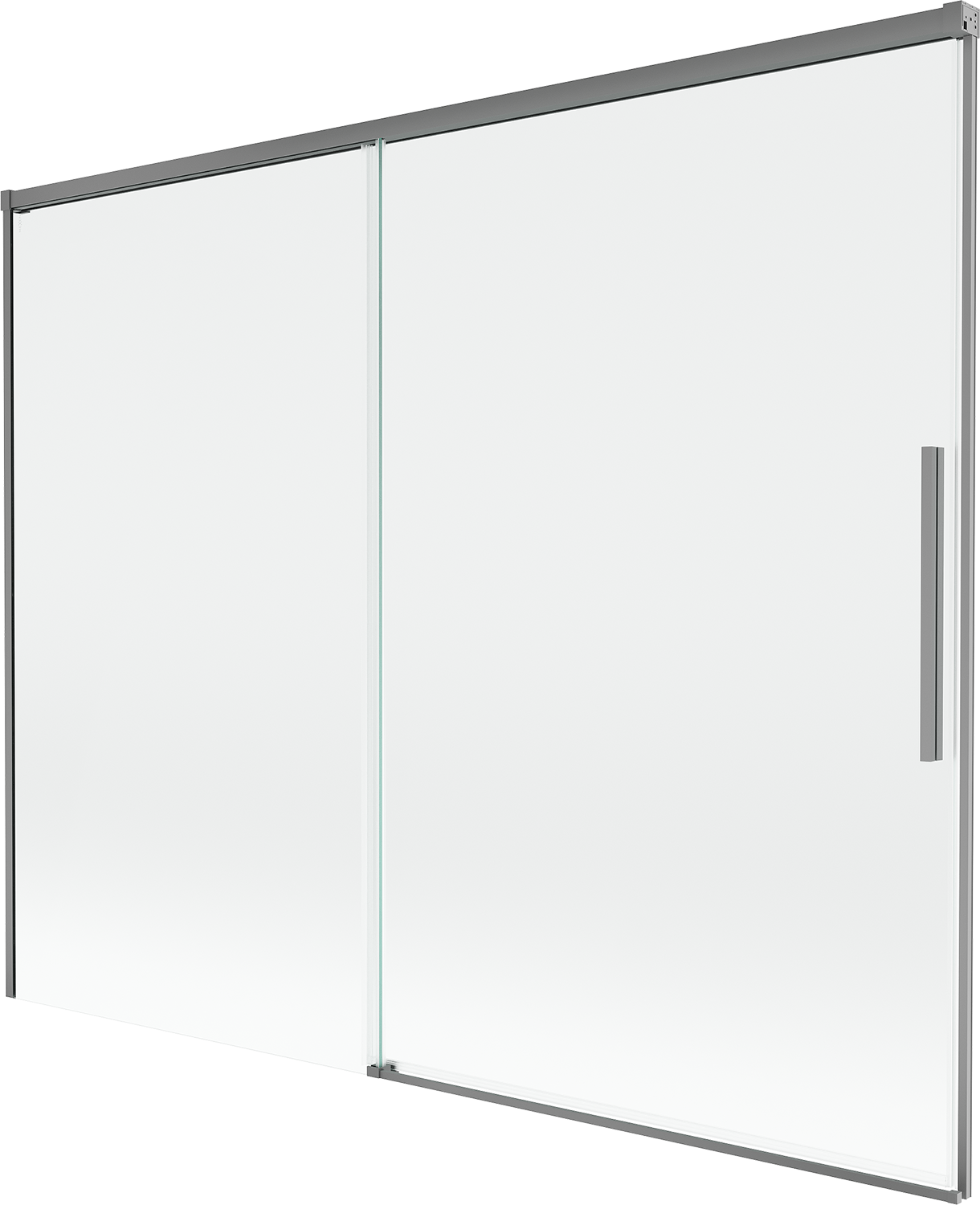 Mexen Rox parawan nawannowy 2-skrzydłowy rozsuwany 190 x 150 cm, transparent, gun metal - 8C9-190-001-95-00
