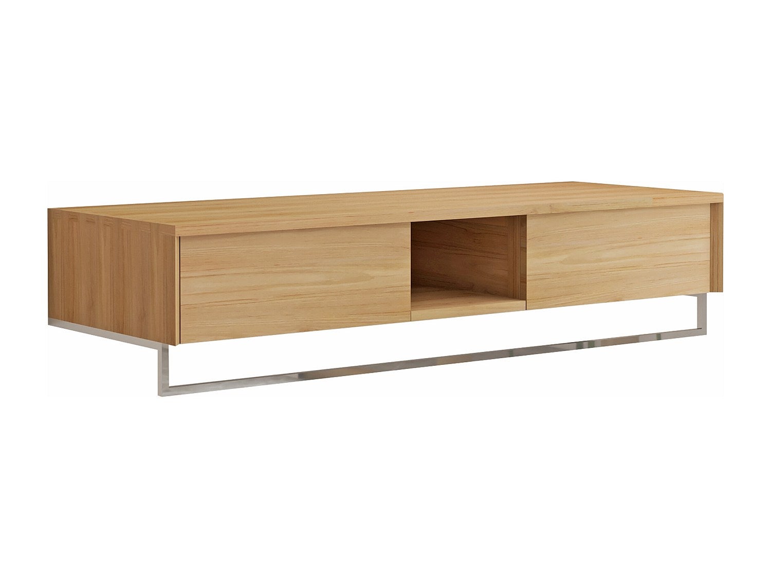 Podwieszana szafka pod umywalkę z drewna tekowego z wieszakiem na ręcznik - 140 cm - KUPANG