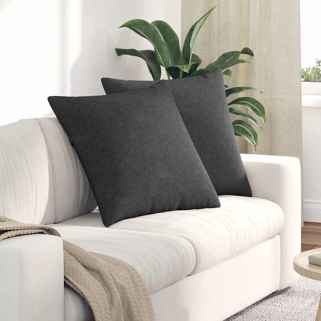 Poduszki na sofę 2 pcs Ciemnoszary 80 x 80 cm vidaXL