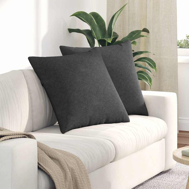 Poduszki na sofę 2 pcs Ciemnoszary 80 x 80 cm vidaXL