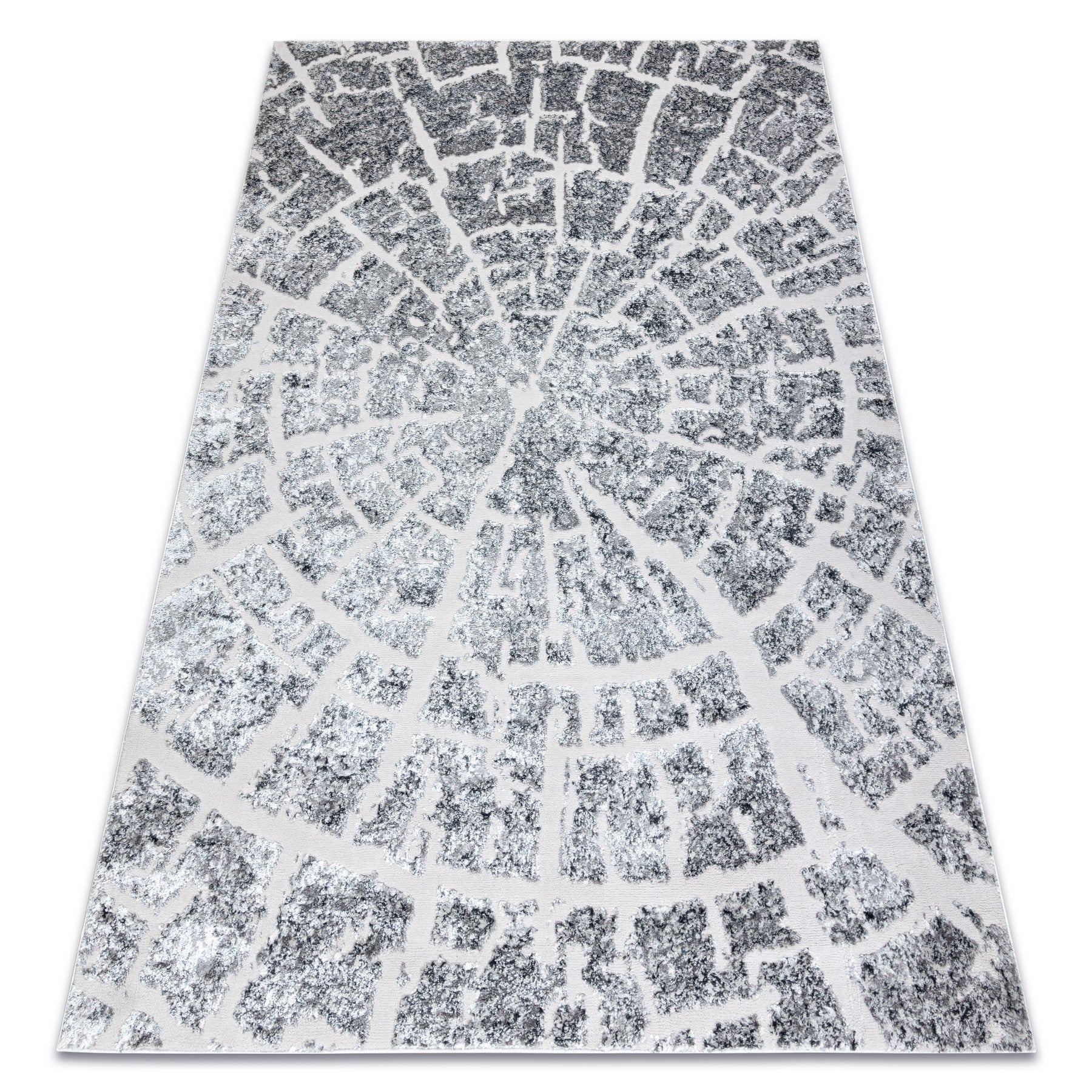 Dywan MEFE nowoczesny 6185 Pień drzewo drewno - Strukturalny, dwa poziomy runa szary 240x330 cm