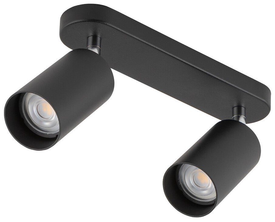 Lampa sufitowa spot Nowodvorski EYE czarna 2xGU10 8-16x5,5-21x14,5-24,5 cm 1 szt.