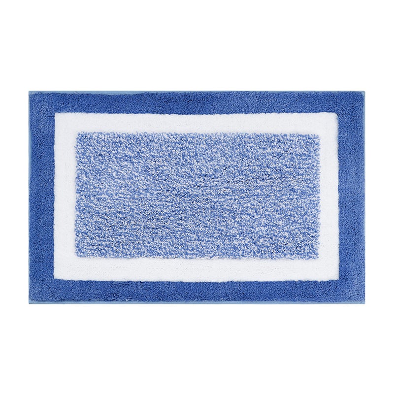 Chłonna mata antypoślizgowa do drzwi łazienkowych, jasnoniebieska, 50 * 80 CM, mata welurowa gradientowa, mata do drzwi łazienkowych