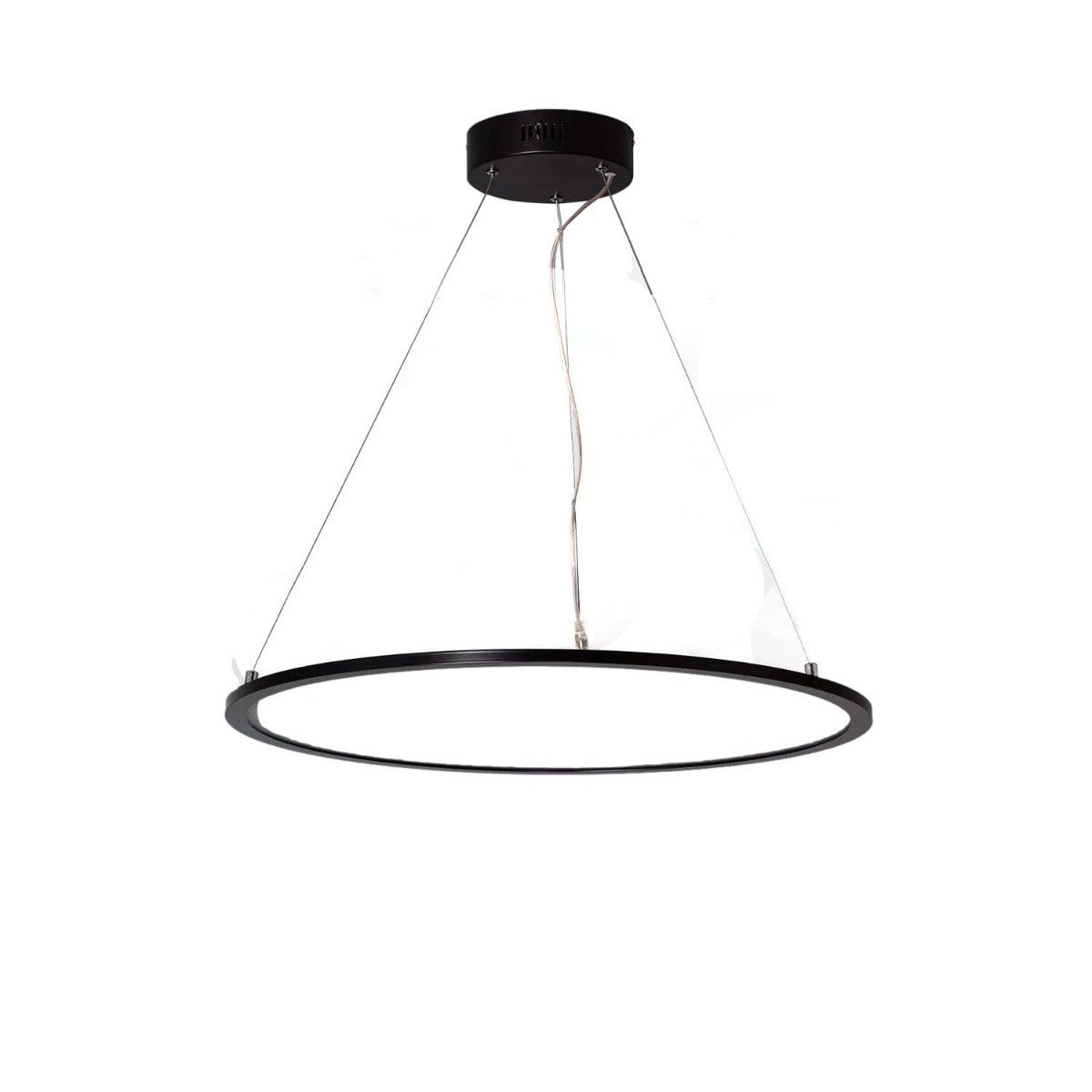 Lampa Biurowa Wisząca okragła Panel LED 36W Czarna Ramka Abruzzo Biuro