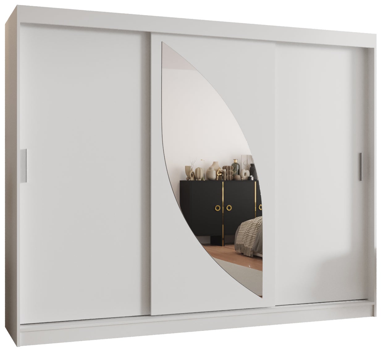 Szafa przesuwna garderoba MILO 250 x 62 x 200 cm Biały