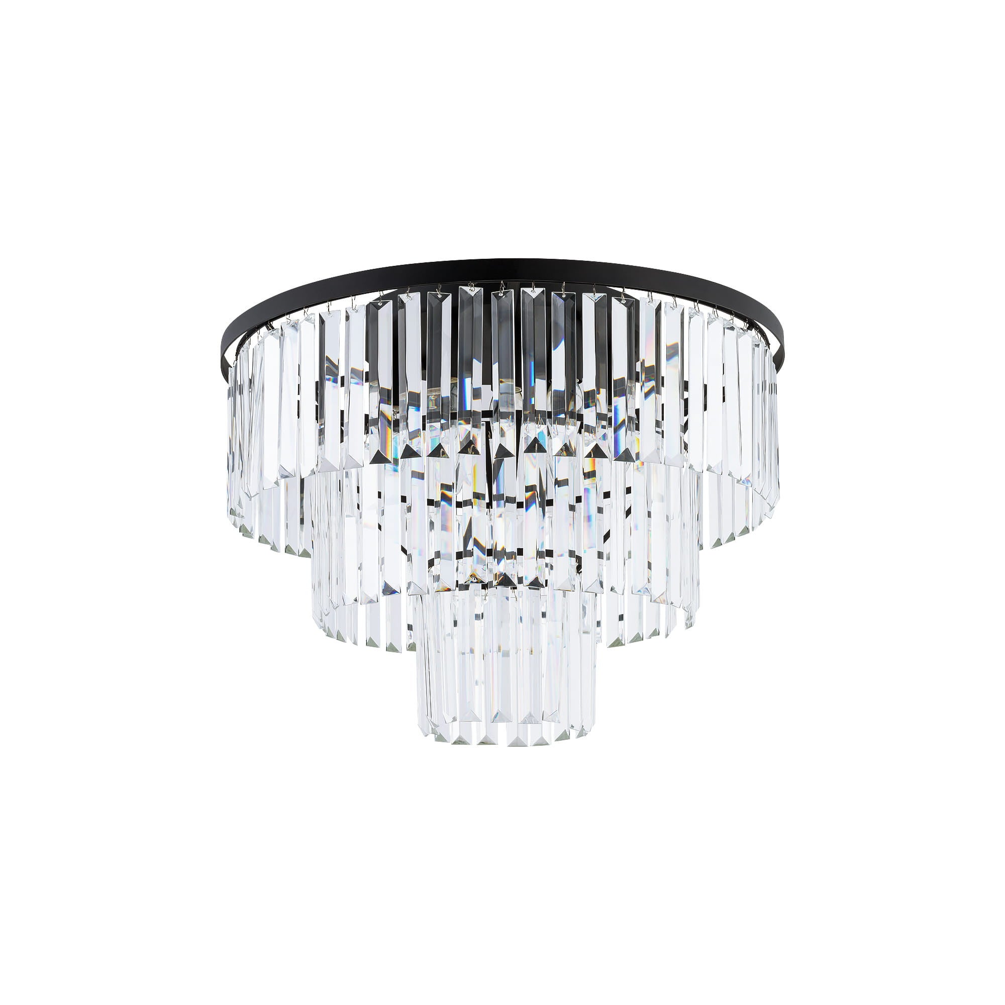 Lampa sufitowa plafon LED Nowodvorski CRISTAL 7627 stal, czarny
