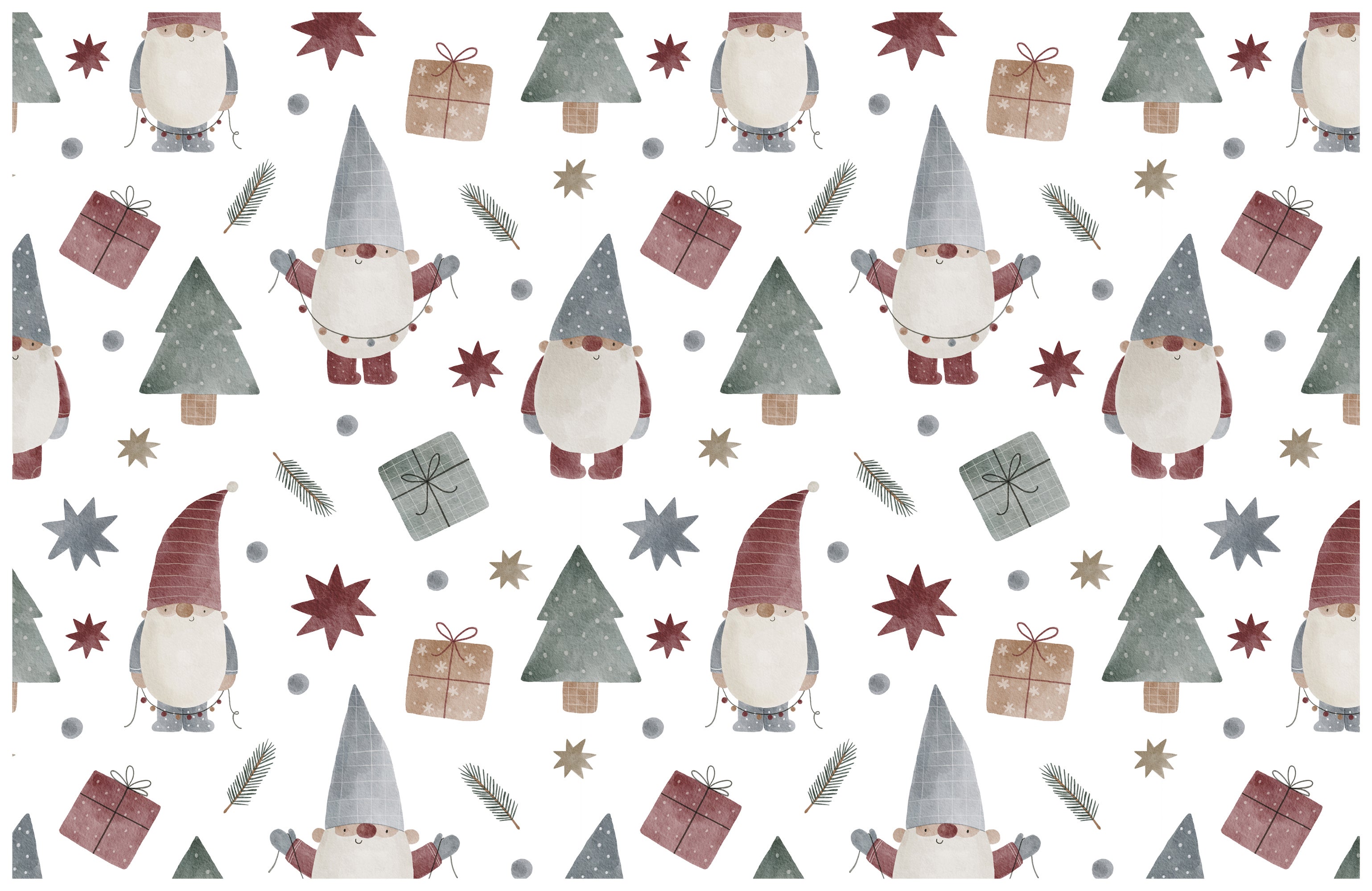 Winylowy dywan Gnomes 65x100 cm - antypoślizgowy PVC, wodoodporny, zmywalny, trudnopalny, w świątecznym stylu