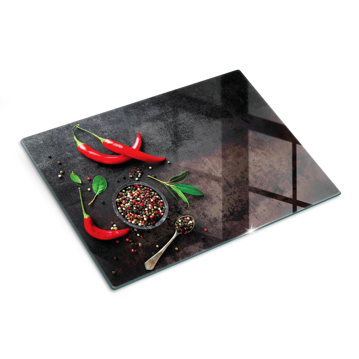 Szklana płyta kuchenna dekoracyjna deska do krojenia - Papryka Chili - 30x40 - Tulup