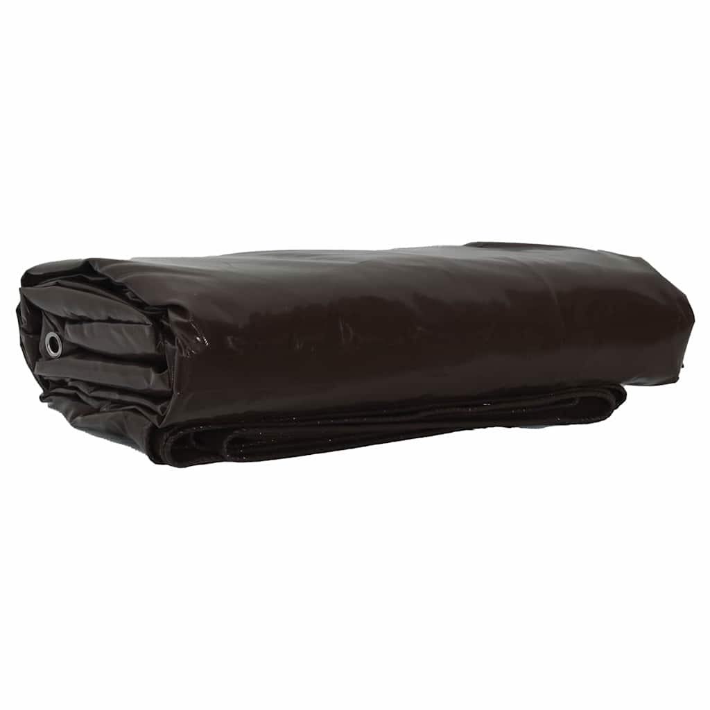 Plandeka 650g / m² Brązowy 4 x 5 m Płótno z powłoką PVC vidaXL