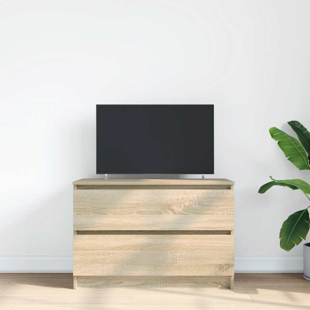 Szafka RTV Sonoma Oak 80x35x54 cm Drewno klejone
