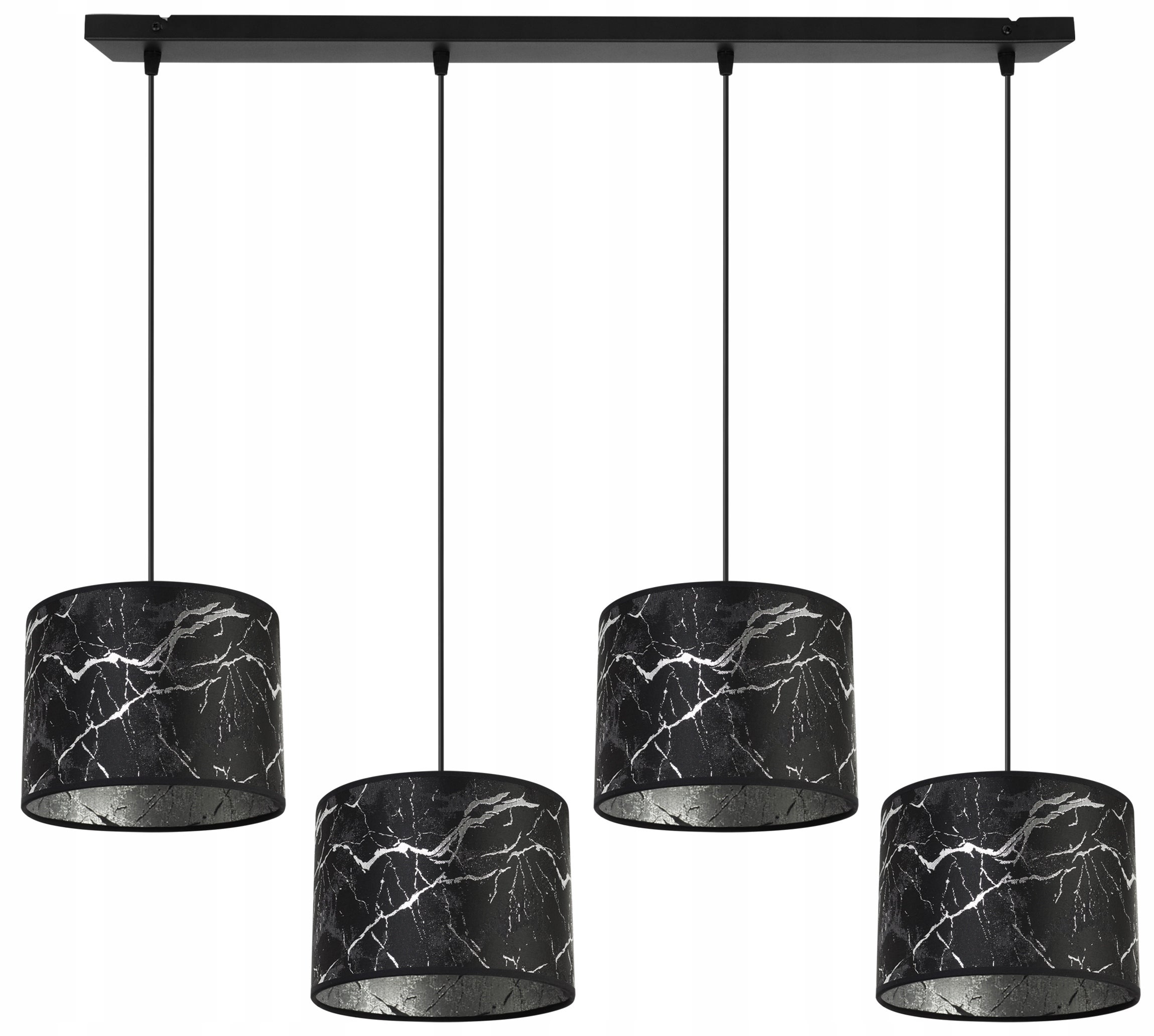 Lampa sufitowa wisząca Light Home LH Werona 4x E27 60W czarny/srebrny