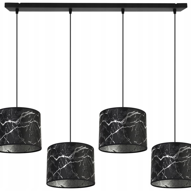 Lampa sufitowa wisząca Light Home LH Werona 4x E27 60W czarny/srebrny