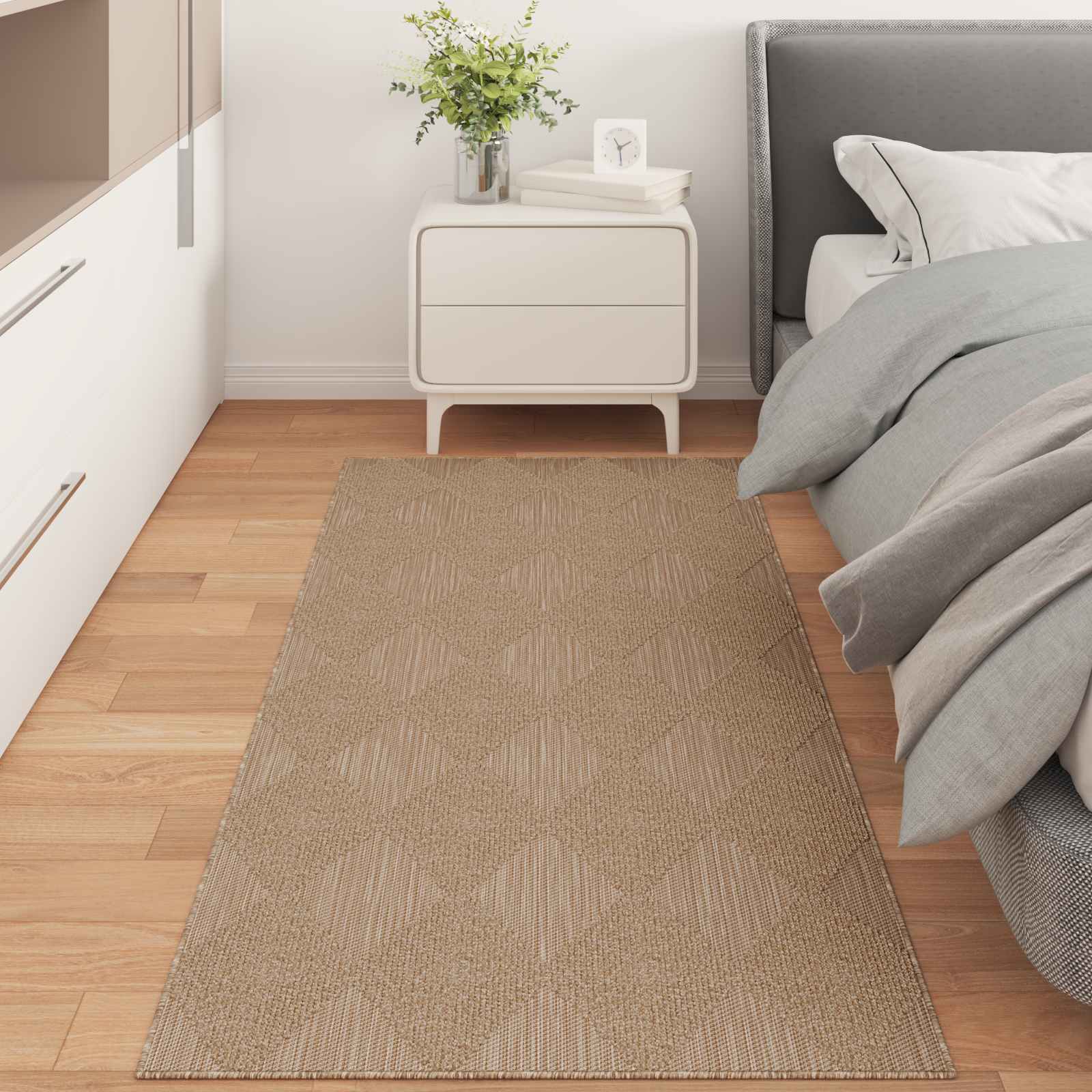 Dywany pokojowe AGIRA Naturalny 200 x 80 cm Poliester vidaXL