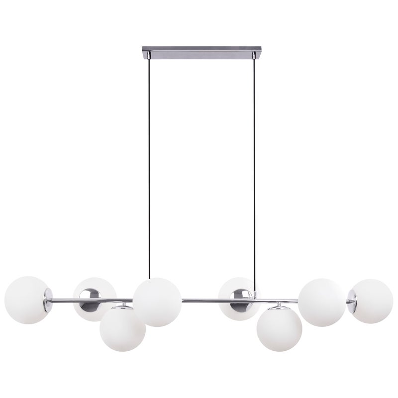 Lampa sufitowa wisząca Light Home LH Siena 8x E14 60W srebrny