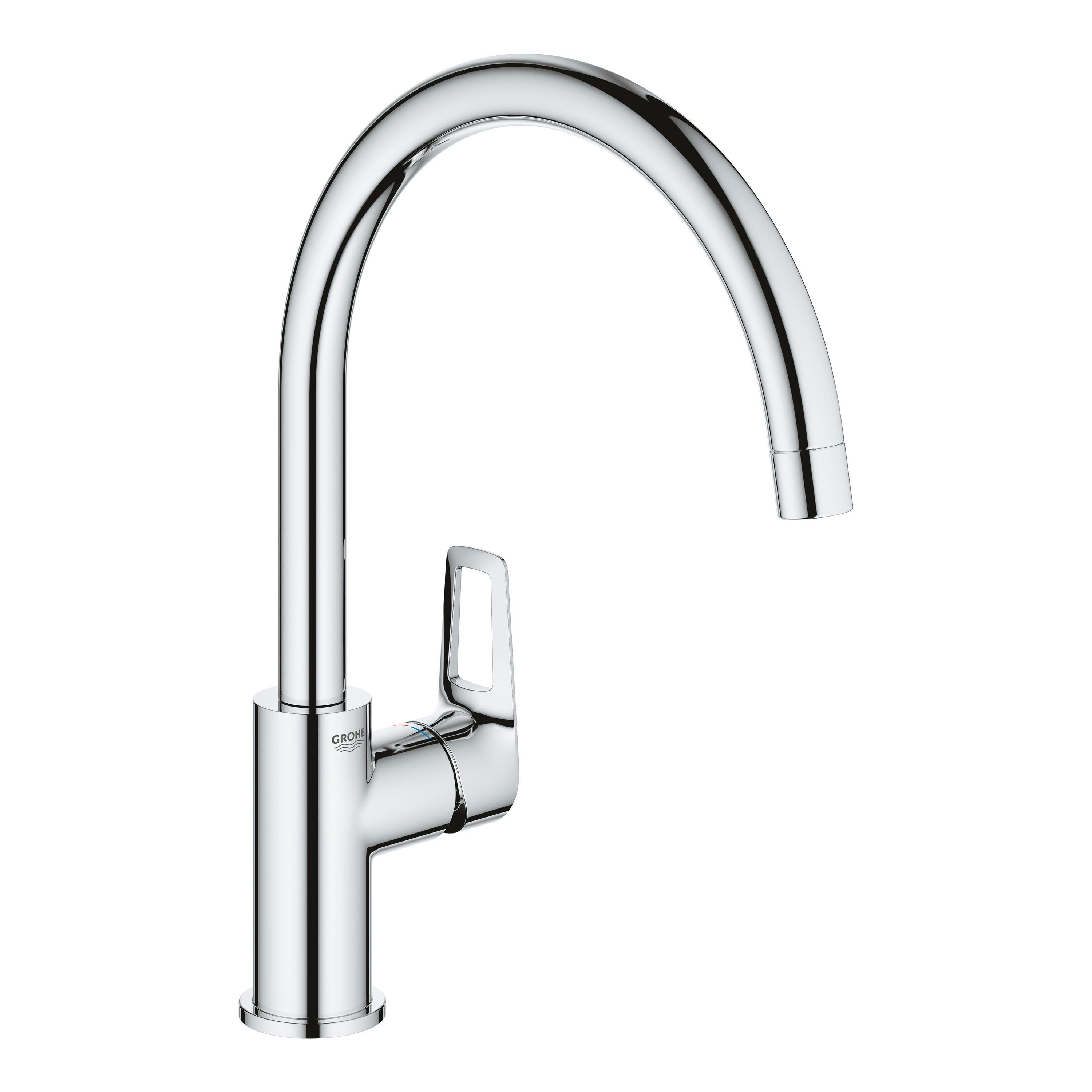 Bateria kuchenna z wysoką wylewką, chrom, GROHE, Start Loop - QuickFix