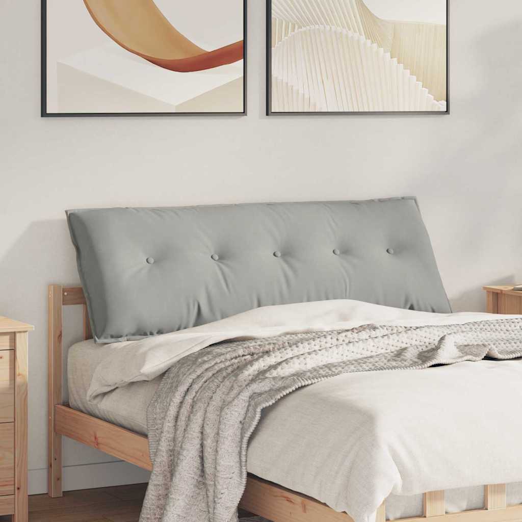 Poduszka na plecy Jasnoszary 140 x 50 cm Tkanina mikrofibrowa vidaXL