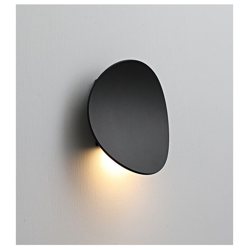 Nowoczesna czarna lampa ścienna 18 x 18 cm – Ciepłe białe światło LED 3000K – Łatwy montaż