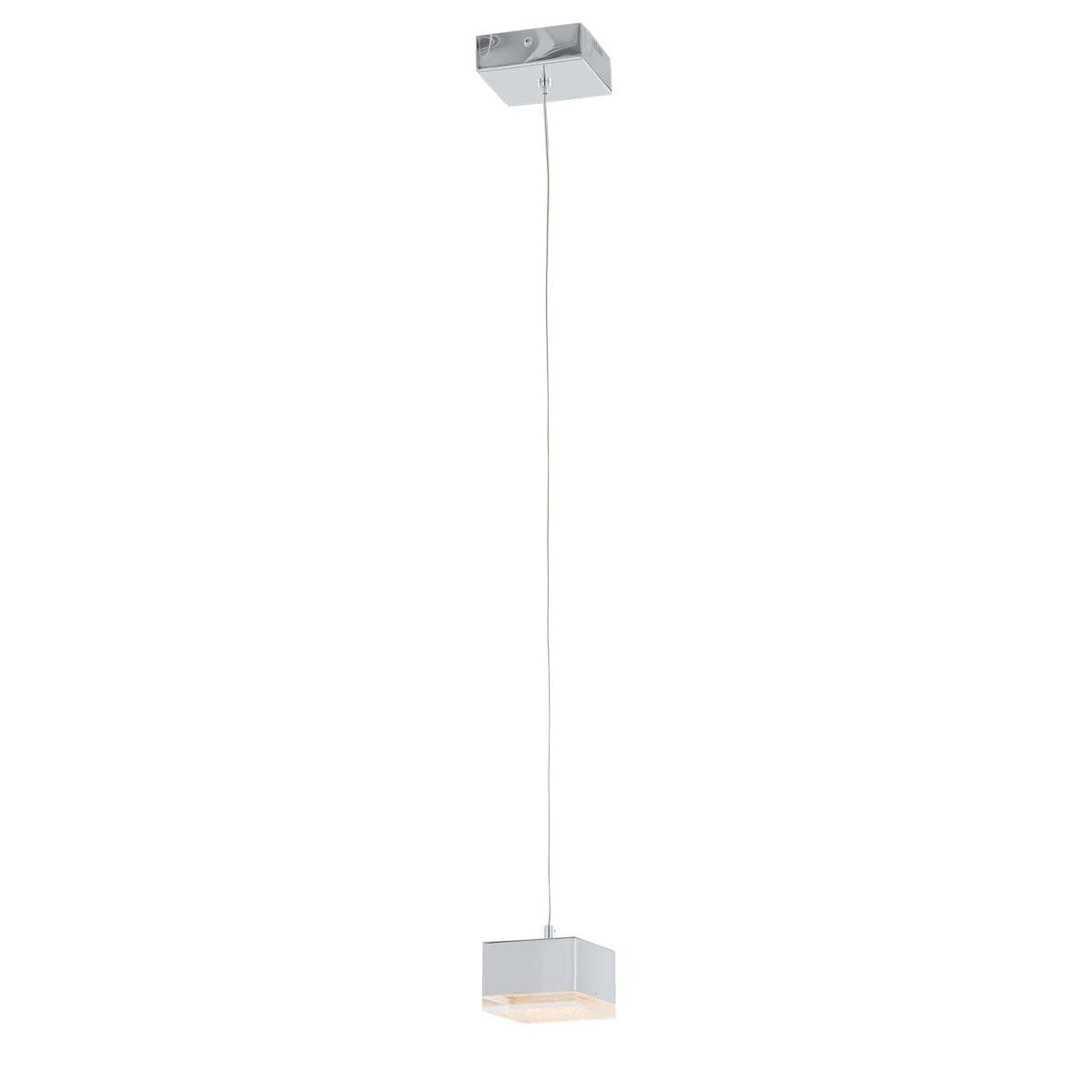 Lampa sufitowa wisząca Seth chromowana przezroczysta LED 4.2W 3000K 420lm nowoczesna wym: 120 x 10 x 10 cm metal Italux