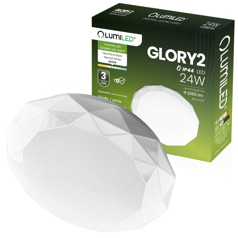 Plafon Lumiled Lampa Sufitowa Natynkowa 24W IP44 Okrągły 35cm 1 szt.